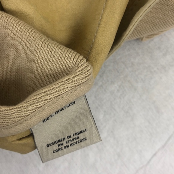 Faconnable Beige Suede Knit Cardigan Sweater - Picture 8 of 8